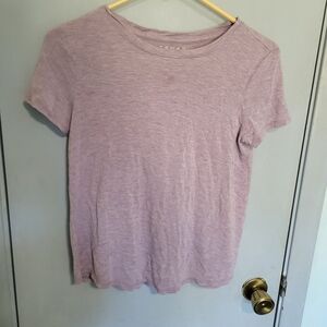 Tahari Lavender Short Sleeve Tee Sz Xs